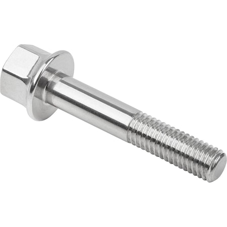 M6 Hex Head Cap Screw, Polished 316 Stainless Steel, 40 Mm L